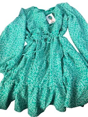 Draper James Green Floral Dress